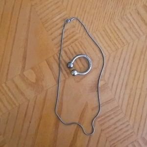 authentic T & CO SS snake chain with keychain